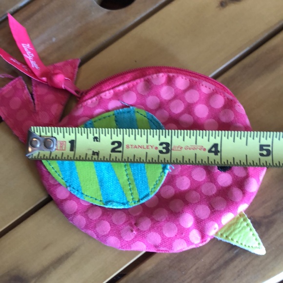 Thirty one brand Patchwork Bird/Mini ZipTop Coin purse with Clip - Picture 7 of 7